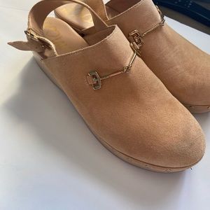 Sam Edelman clogs women’s 11 worn a few times sesame suede color- obo
